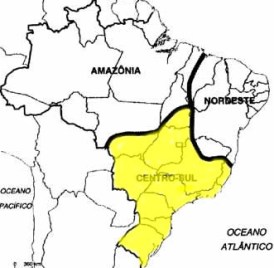 Em destaque, o complexo regional do Centro-Sul